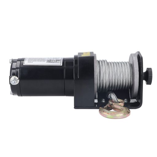 AKLOSIPY電動ウインチキット2000lbs銅末端鋼製ワイヤーロープとアロイフックと便利なメカニズム24V