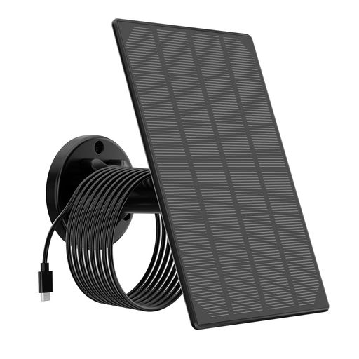 ANRAN防犯カメラ屋外ソーラー太陽光パネル小型IP65防水工事不要Type-C端子角度調整可能単結晶シリコン3mコード停電対策ソーラーチャージャー普通電池式防犯カメラ専用