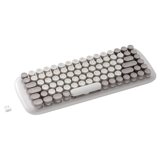 Digio2無線ラウンドキーキャップキーボードグレージュZ0067