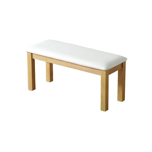 ダイニングベンチ合成皮革(PVC)幅90x奥行35x高さ43cmナチュラル473996