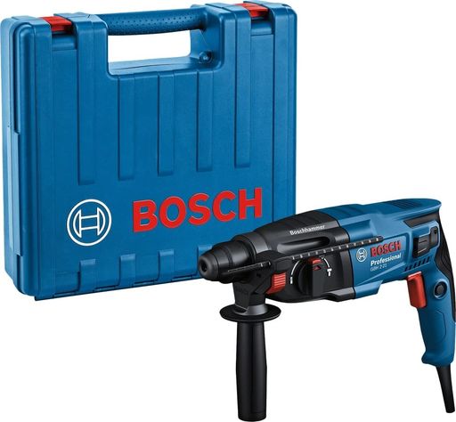 ボッシュProfessionalハンマードリル(キャリングケース、サイドハンドル、深さゲージ付属)GBH2-21青