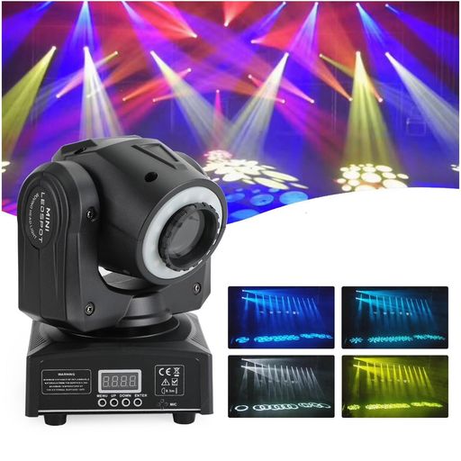 Frezonステージライト100WLEDムービングヘッドライトDMX512LEDRGBW8パターン8単色6二色調光ムービングライト舞台照明スポットライト540度パン190度チルト高出力LEDステージ照明10/12チャンネル