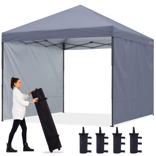 ABCCANOPYワンタッチテントタープテント3mx3m2.5mx2.5m簡易テント大型サイドシート2枚センターロック三段階調節耐水UVカット日除け遮熱紫外線カット耐風性組立簡単キャスターバッグ付き(3M/グ… 17,098円