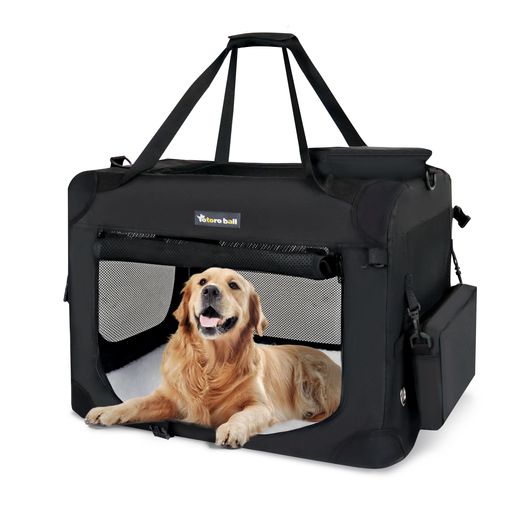 Totoroballホンブルグ帽クレート大型犬大あき場所な犬用クレート折りたたみ愛玩動物伏せ籠4面メッシュ折りたたみ飾り気の無い省空白文字手ごわい耐久洗い濯ぎ能力のある鍵を掛ける付き添い人クレート大型犬