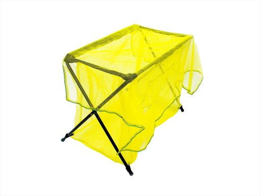 ダイオ折たたみ式ゴミ収集用ステーション「ゴミX」イベント、資源ごみ回収に黄色45Lごみ袋10袋程度収納可能交換用ネット(別売)あり1セット入(フレーム+ネット1枚付)