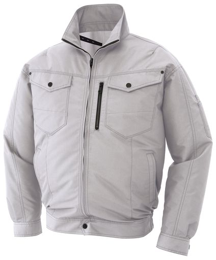 サンエス(SUN-S)冷房装置風神服長袖上衣KU95100しろがね色M【服のみ】