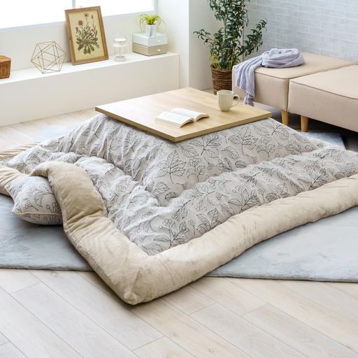 イケヒコ こたつ 掛け ふとん 正方形 単品 ブラン アイボリー 約205x205cm 大判 あったか ぽかぽか 日本製 洗える 北欧調 シンプル #1161350140103｜Gourdスポーツ店