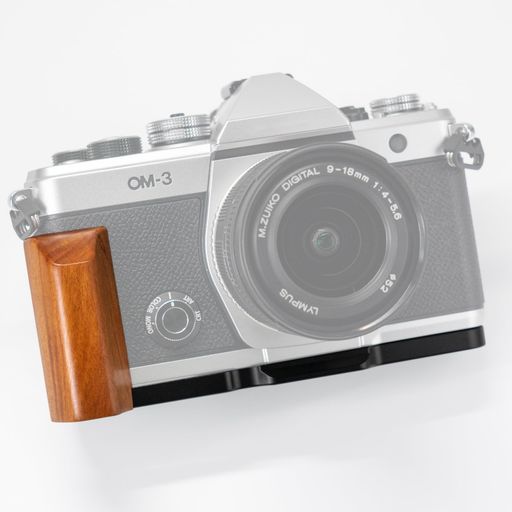 Iborrys-対応 OM SYSTEM/オリンパス OM-3 カメラ 専用 L型 クイックリリース プレート &middot; レトロ実木ハンドル &middot; 高級木製グリップ &middot; Arca標準仕様 (砂漠鉄木黒板)｜Gourdスポーツ店
