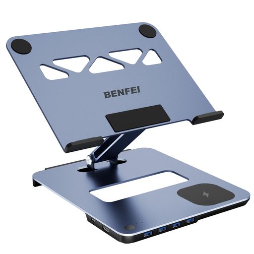 BENFEIノートパソコンスタンド6in1USB-Cドッキングステーション磁気ワイヤレス充電(15W)対応PD100W充電HDMI4K@60HzUSB3.0x4KVM切替機能搭載MacBookPro/Air・iPad 8,462円