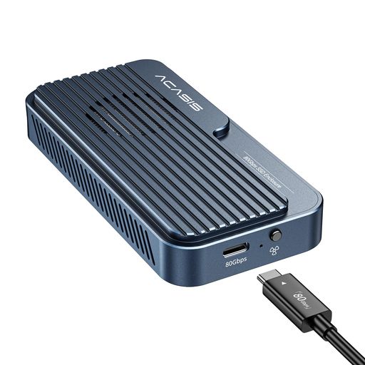 ACASIS80GbpsM.2NVMeSSDエンクロージャ、(冷却ファン搭載)m.2ssd外付けケースThunderbolt5/4/3/USB4V2.0、4V1.0、3.2/3.1/3.0対応ssd外付けケースMacBook