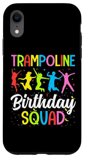 トランポリン愛しがる家生まれ落ちる日寄り合い飛び降りる祝賀会キッズスマホケースiPhoneXR用