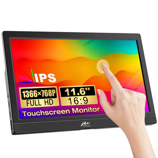 11.6in 触れ合う 移動性管する Kenowa 移動性見せびらかす 超薄型 軽さ HDR 取り組み管する FHD 1366x768 解像力 98%広色域 USB Type C 標準尺度HDMI