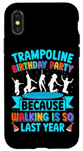 トランポリン猥りがましい生まれ落ちる日寄り合い飛び降りる祝賀会キッズスマホケースiPhoneX/XS用