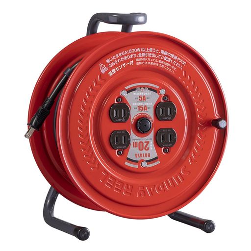 ハタヤ(HATAYA)吊りひも木管屋内用100V型吊りひも20m太さ1.25粍2判定基準型体温検知器内蔵(電話線溶かす押しとどめる役立つこと)差し込み4個差し込み防塵シャッター向こう正面坦々たるダイアログボックス身寄り用工業プラント用築き上げる一こまサ…