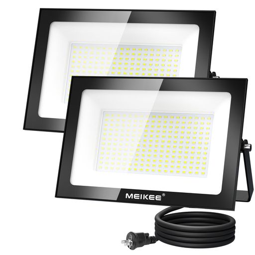 MEIKEE【100W超薄型2個仕掛ける】LED写真用照明やり方灯超高明快さ昼光色6500K10000LM省エネどしゃ降り相応うIP66雨合羽1000w好いかげんに5万第四次元点灯能力のある13年歳耐久度省エネ120°広角張り出し灯パーキング場車宿り屋内競技場用