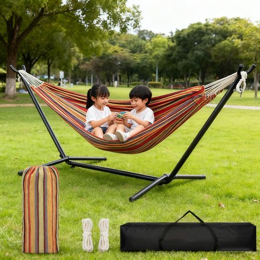楽天市場】TORIBIOダブルハンモック自立式スタンド耐重荷300kg室内屋外