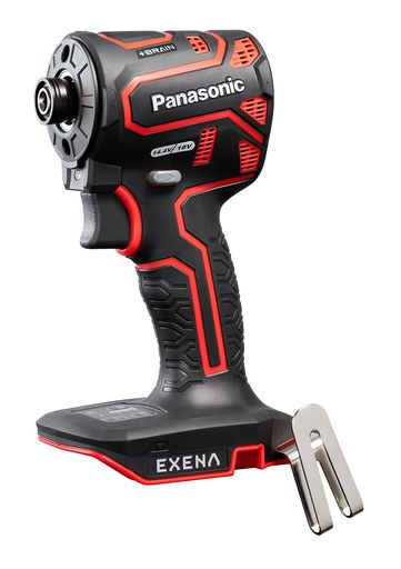 パナソニック(Panasonic)充電インパクトドライバーEXENA本体のみ(ケース/充電器/電池パック別売)デュアル(14.4V/18V対応)+BRAIN電子クラッチ搭載PシリーズEZ1PD1X-Rレッド
