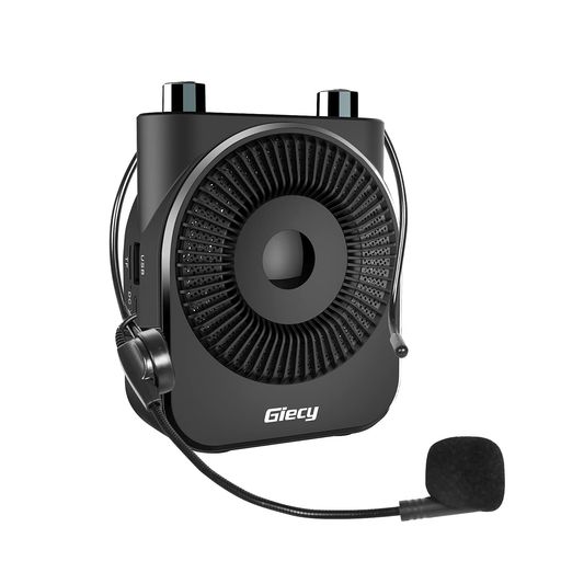 Giecy拡声器ポータブル、小型ハンズフリーメガホン20W2600mah充電式バッテリーマイク付きポータブルボイスアンプPAシステム、教師、ツアーガイド、ホスト、会議、学校活動、セミナー、ヨ…