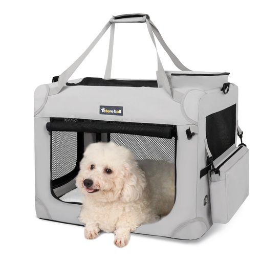 Totoroball犬用キャリーバッグソフトクレート犬持ちはこび入れもの中型犬犬用クレート折りたたみ犬車用伏せ籠5面メッシュ鍵を掛ける付き添い人水瓶ダンス楽隊付き添い人中小型犬・猫2匹10kgまで『車載、旅…