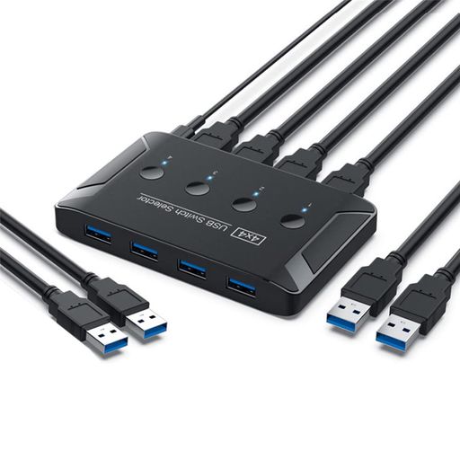 xiwaiKVMUSB3.0スイッチセレクター4界面パソコン分かちあう4台デバイスキーボードマウススキャナープリンター用
