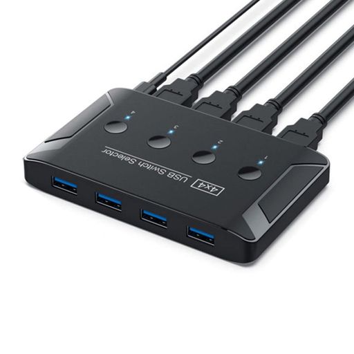 CHENYANGCYKVMスイッチセレクターUSB3.04界面PCSキーボードマウススキャナープリンターアダプター用の4つのUSBデバイスを分かち合う