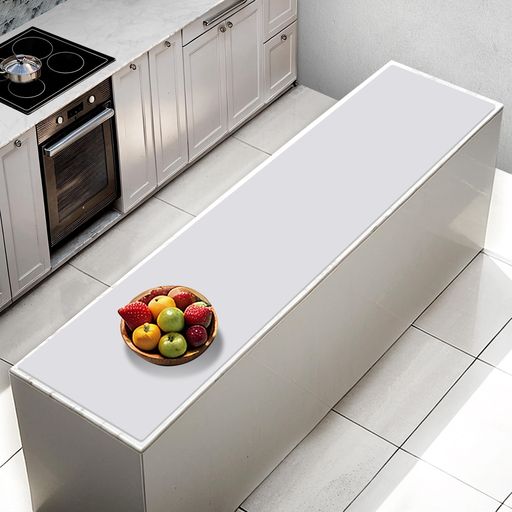 Aechy調理台保護マット特大シリコンマット200x50cmキッチンカウンター保護シート厚さ2mmカット可能耐熱250°C滑り止め傷防止防汚防水吸音丸めて収納ライトグレー