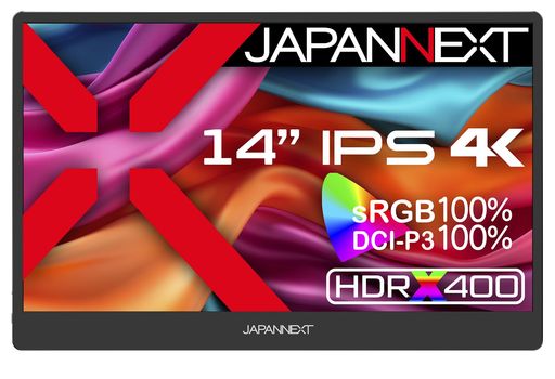 JAPANNEXT 14インチ モバイルモニター IPS パネル 4K UHD 3840x2160解像度 スマートケース付き (Type C/PC対応/スピーカー内蔵 / sRGB100% / 非光沢) JN-MD-IPS140UHDR|Gourdスポーツ店