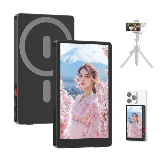 モニター 4K/1080P 自撮りモニター 輝度調整可・外カメラリアルタイムミラ iphone モニター 4K/1080P 自撮りモニター 輝度調整可・外カメラ