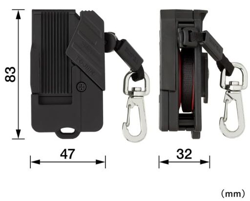 タジマセフシステムセフ安全ロープ樹脂リール右用SFAZ-ROP10安全ロープごと工具入れ替えが可能移動しやすい自動巻取り式ロープが伸びて衝撃吸収し工具の跳ね返りを防止ホルダー結束穴…