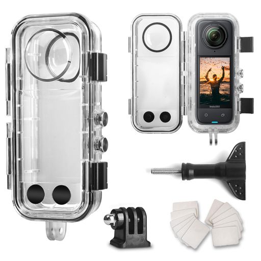 OKFUN防水ダイビング保護ケースInsta360X4用、131FT/40M水中ダイビング耐久性のあるハウジングHeroInsta360x4アクションカメラアクセサリー、シュノーケリング、サーフィン、エクストリームスポ…