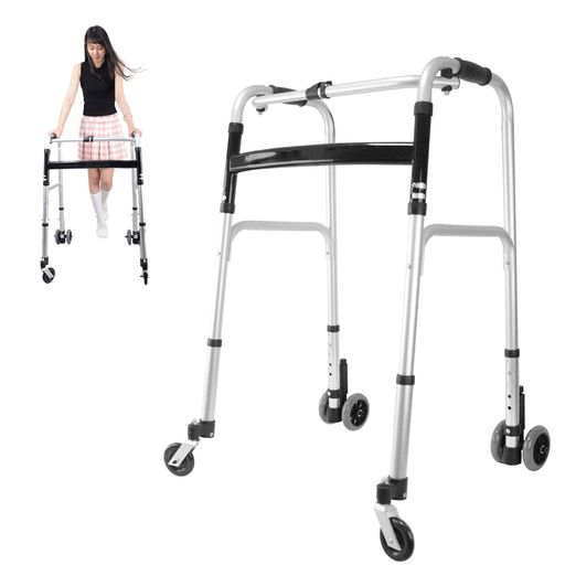 御拾いかばい立て具折りたたみ式御拾い具成年者軽さ御拾い車老いらく者用高さ5段調節する軽さ軽銀製前後キャスター付き添い人介護装置成年者の御拾い器室内戸外