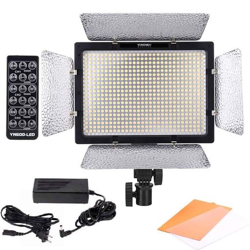 Yongnuo600LED映像媒体点火装置600球のLEDを積み上げる写真機\u0026テレビカメラ用ACワット数アダプタ付き添い人