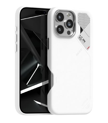 Aulumu A16 iPhone 16 Pro Max ケース ヴィーガンレザー Magsafe対応 マグネット内蔵 全面保護 ワイヤレス充電対応 独自の冷却窓 高い耐久性 強化アルミリング メタル個別ボタン ホワイト|Gourdスポーツ店