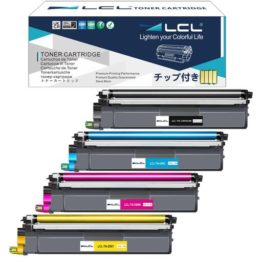 LCLBrother用茶飲み友だち用TN299TN-299XLBK+TN-299C/M/Y取り替えっこトナーカートリッジ(4色書き割り)相応う機種:BrotherHL-L3240CDWMFC-L3780CDW
