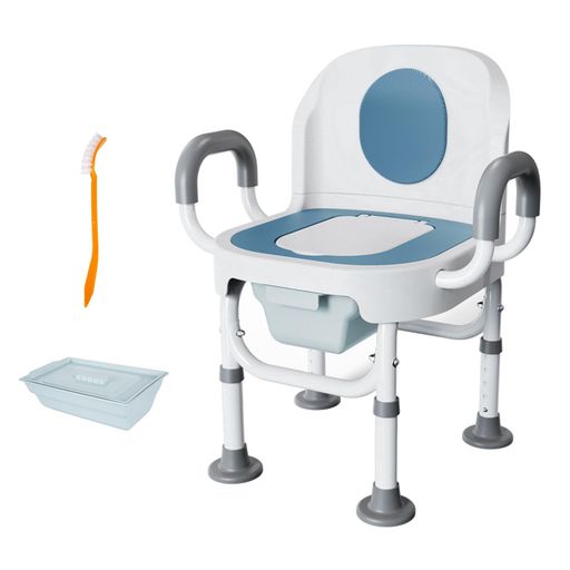 Care-parents携帯型室内用便器介護用室内用便器手摺り耐荷重100kg高さ合わせる能力のある飾り気の無い便座介護飾り気の無い室内用便器成年者用老いらく者介護備品(CP-310AJ)
