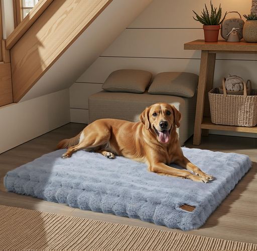 BingoPaw犬用寝台大型犬特大雨合羽洗える130x110珊グレーペットベッドクッション冬噛んでも破れない引っ敷き通年
