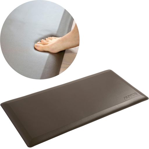 アルインコ(ALINCO) キッチンマット 拭ける (低反発/厚み2.2cm/へたりにくい/遮音性) 106x51cm 立ち仕事 疲労軽減マット 足サポマット ブラウン XG2025AT｜Gourdスポーツ店