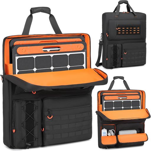 晴れ晴れしい裏地付き添い人ソーラーダイアログボックス納める御徒面子、JackerySolarSaga100W相応うトラベルキャリーケース、複数形の隠しとストラップ付き添い人パッド入り口・入口ストラップ、二重社会システムソーラ…