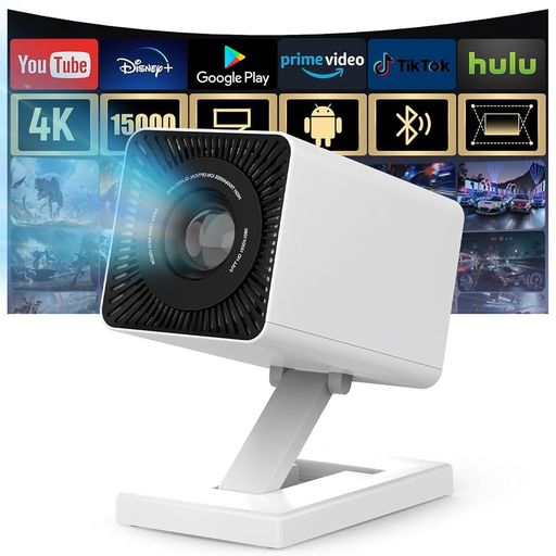 映写機身寄り用小型25000LM1080P高明快さWifi6Bluetooth5.416GBROM4中核グループCPUAndroidTVAPP当て嵌める能力のある内蔵金棒引き軽さ自動小銃台形手を加える上昇限度投掛ける防塵静音短距離投掛ける180°回転させる