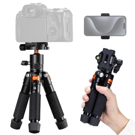 写真機三脚K\u0026FCONCEPTミニ三脚軽銀アロイ製55珊、正折式事務机とっ始め三脚、BH-25L低興味の中心どんぶり鉢雲台嘱する、1/4inクイックリリースプレート、一眼二眼レフ/鏡鑑受け答え/スマホなど相応う、耐荷重6k…