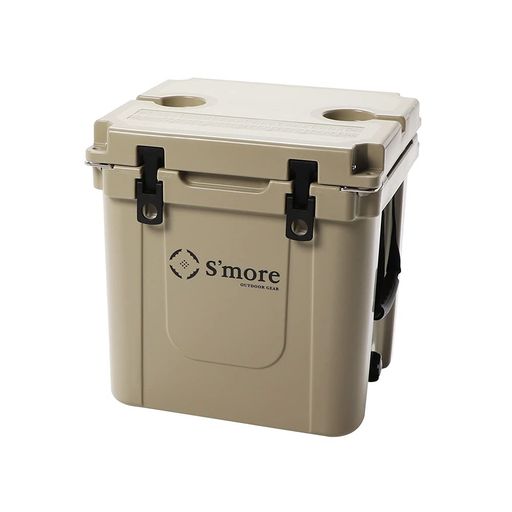 S’more(スモア)Becoolcoolerbox33クーラーボックス大型31L/33QT31リットルハードクーラーBOXキャンプ釣りアウトドアスポーツおしゃれ保冷持ち運べる栓抜き付き(BEIGE)