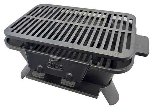 尾上製作所(ONOE) 鉄鋳物こんろ角型 CI-1607 [キャンプ用品 バーベキュー コンロ グリル BBQ 七輪 テーブル上 ソロ]｜Gourdスポーツ店