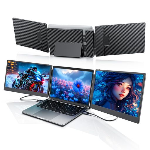 デュアルディスプレイ ダブルモニター トリプルモニター ノートパソコンスクリーンエクスパンダ 14インチノ1080P HDMI FHD、13インチ-16.3インチノートパソコンに適した ,Windows/Mac/Android/PS 5に…|Gourdスポーツ店