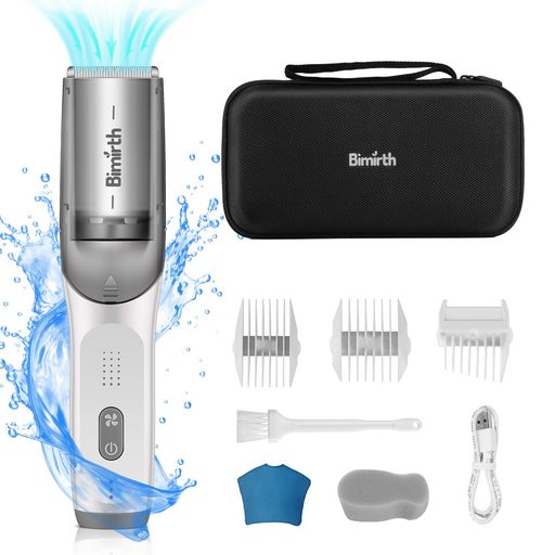 バリカンメンズ、子供、ベビーヘアークリッパー、静か、吸引式、収納ボックスが付属、USB充電式、防水、3ガイドコーム(ホワイト-15) 4,738円