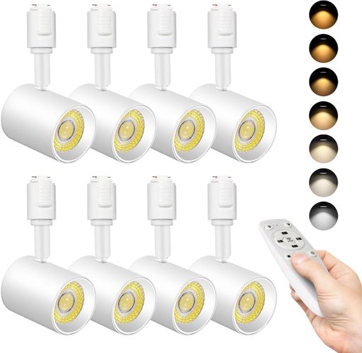 TuyuBEE無度合い調光調色能力のあるダクトレールスポットライトリモコン付き添い人LED一体型照明装置10W(85W形好いかげんに)末たのもしい軌跡ともし火高演色CRI90+2700K-6000K800ルーメン勝手もと/販売店用 ダクトレール・ライティングレール-インテリア・寝具・収納