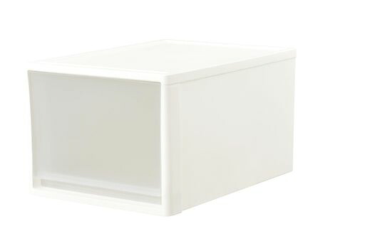 JEJアステージ(JEJAstage)ストラ53Lホワイト[幅39x奥行53x高さ30cm]取り出しやすい引き出し収納ケース押し入れ用衣類洋服ウォークインクローゼット日本製