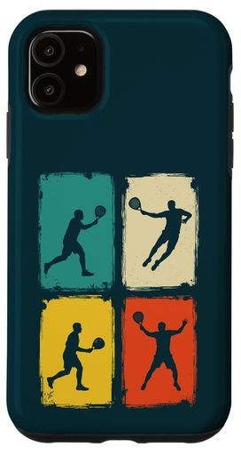 レトロパデルテニスプレーヤーヴィンテージグランジスマホケースiPhone11用