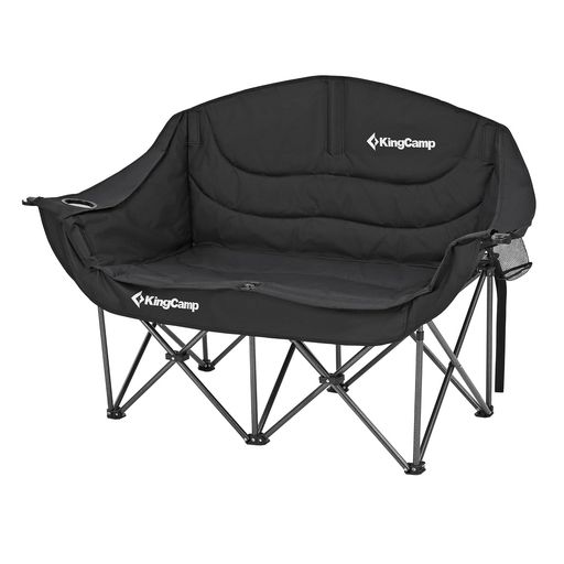 KingCampアウトドアチェア二人掛けキャンプ椅子2人掛け折りたたみ式耐荷重300kgソファチェアカップルチェア二人用収納袋付き釣り運動会ガーデンコンパクト室内