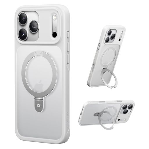 【11年の匠心開発高耐久スタンド構造】CASEKOOforiPhone17ProMaxケース【3倍米軍MIL規格耐衝撃/MagSafe対応】隠しスタンド縦横立て対応リング機能マット仕上げ指紋防止黄変防止半透明