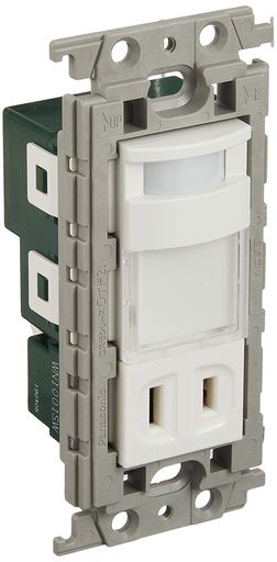 パナソニック(Panasonic)コスモシリーズワイド21埋込熱線センサ付ナイトライトLED:電球色明るさセンサ・コンセント付ホワイトWTF4065W